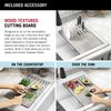 30&rdquo; Granite Composite Workstation Kitchen Sink Drop-In Top Mount Single Bowl with WorkFlow&trade; Ledge and Accessories in White